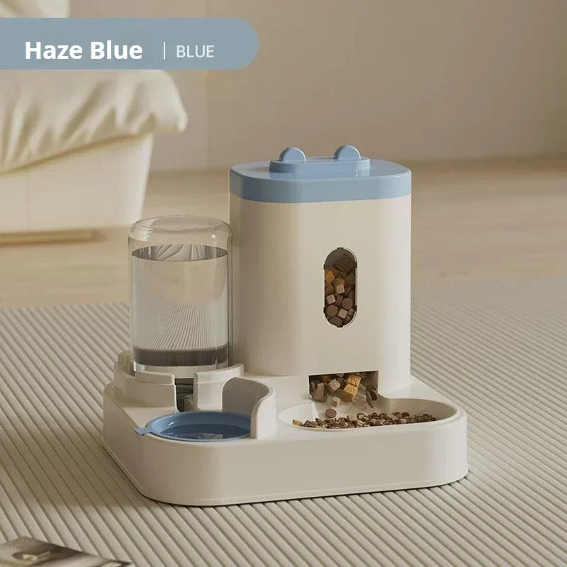 Automatic Feeder Dog Cat Food Bowl with Water Fountain