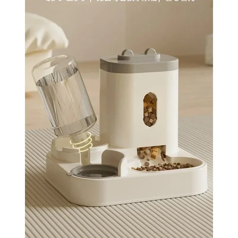 Automatic Feeder Dog Cat Food Bowl with Water Fountain