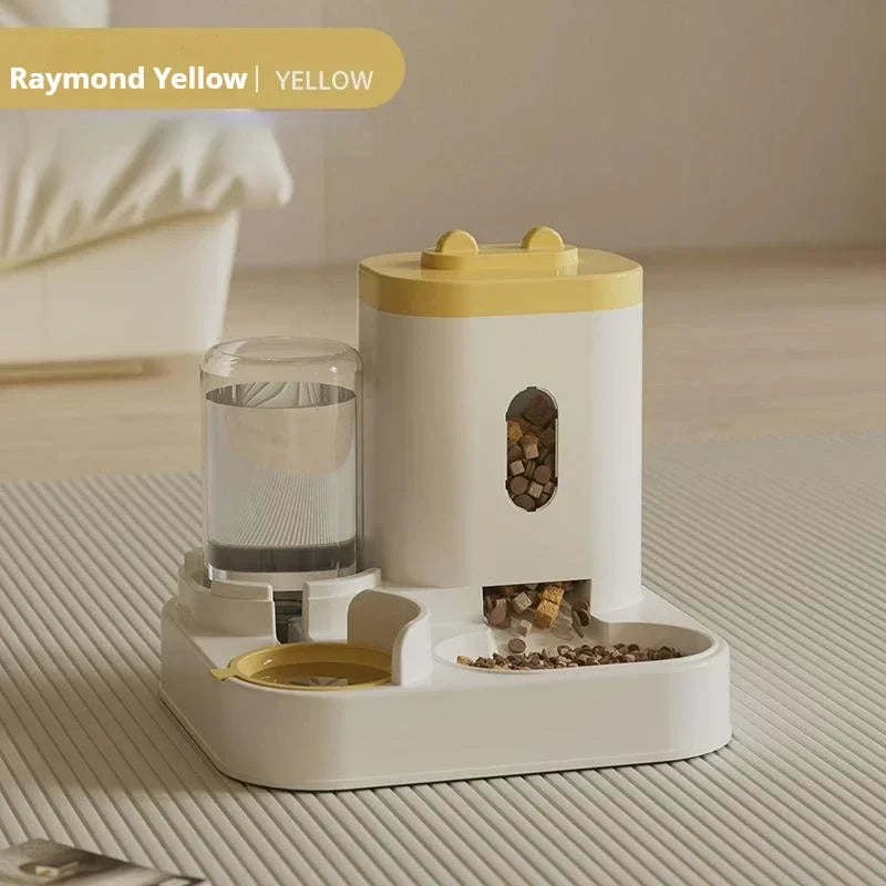 Automatic Feeder Dog Cat Food Bowl with Water Fountain