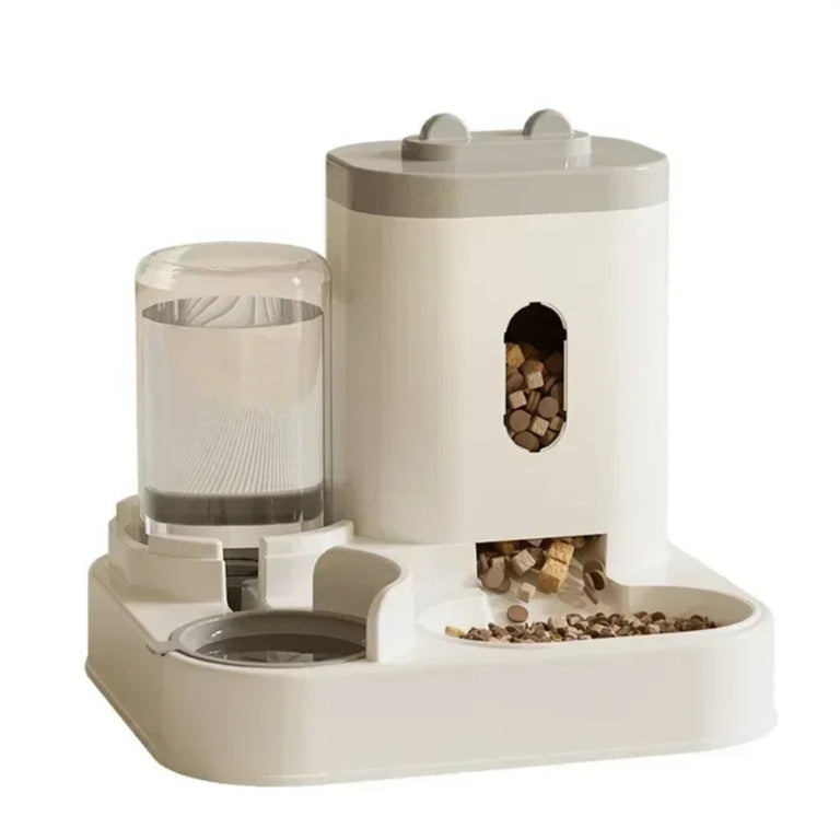 Automatic Feeder Dog Cat Food Bowl with Water Fountain